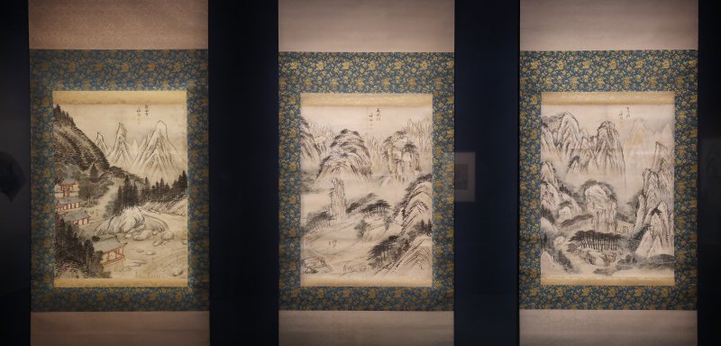 31일 오전 경기 용인시 처인구 호암미술관에 겸재 정선의 작품이 전시돼 있다. 2025.3.31/뉴스1 ⓒ News1 김영운 기자