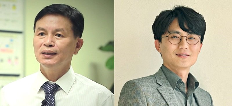 [서울=뉴시스] 김재일(왼쪽)·심경재 HLB펩 각자 대표. (사진=HLB펩 제공) 2025.04.01. photo@newsis.com *재판매 및 DB 금지
