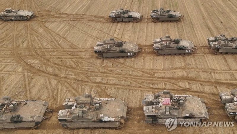 레바논에 배치됐던 이스라엘 전차부대 (출처=연합뉴스)