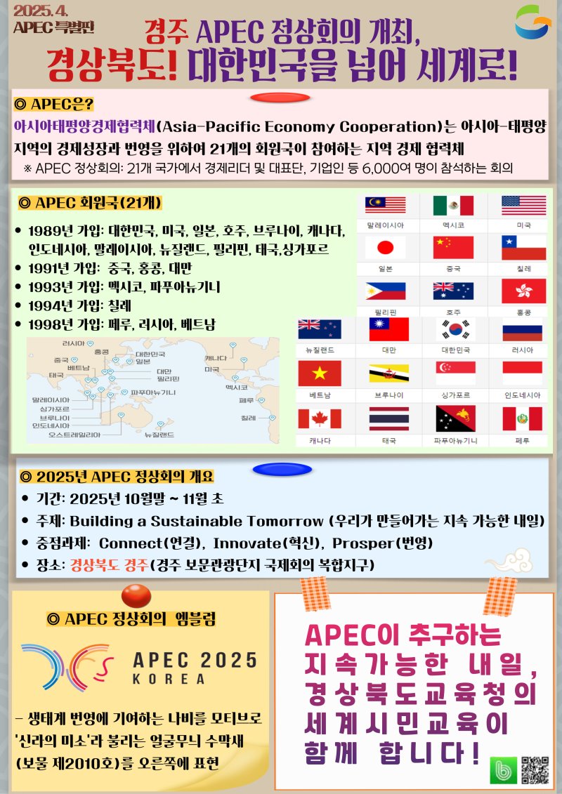 [안동=뉴시스] 국제교육 카드레터 특별판 APEC편. (경북교육청 제공) 2025.04.02. photo@newsis.com *재판매 및 DB 금지