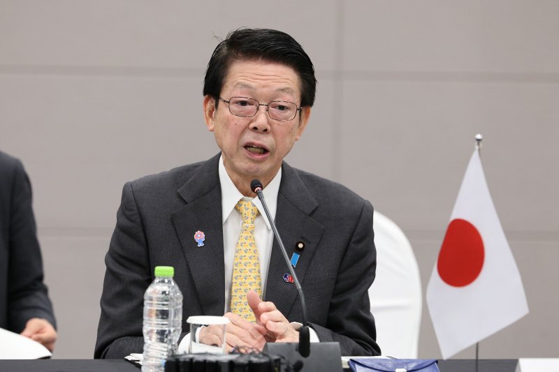 무토 요지 일본 경제산업성 대신이 30일 오후 서울 중구 대한상공회의소에서 안덕근 산업통상자원부 장관과 면담을 하고 있다. 2025.3.30/뉴스1 ⓒ News1 신웅수 기자