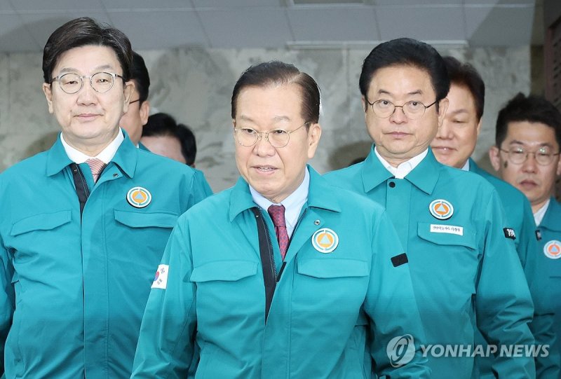 산불피해대책마련 당정협의회에 참석하는 권영세 비대위원장 (출처=연합뉴스)
