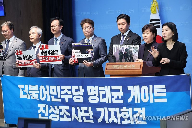 명태균 게이트 진상조사단 기자회견 (출처=연합뉴스)