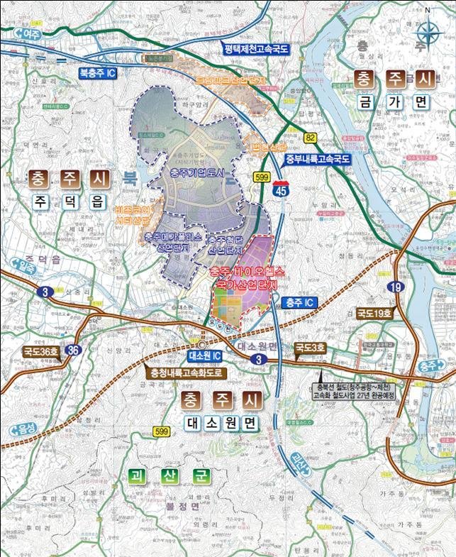 충주 바이오헬스 국가산단 위치도