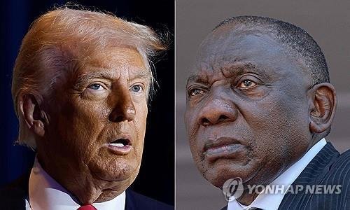 도널드 트럼프 미국 대통령과 시릴 라마포사 남아프리카공화국 대통령 (출처=연합뉴스)
