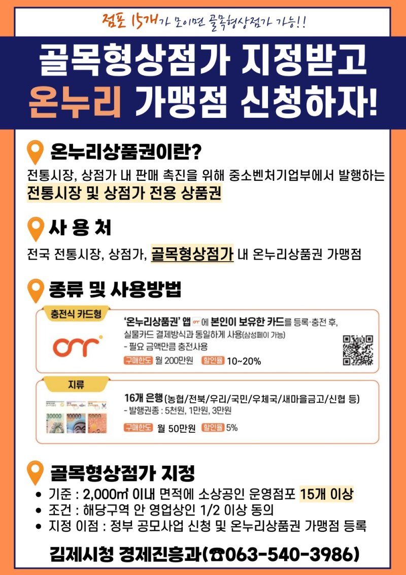 김제시가 지난 2일부터 골목형 상점가 지정 신청을 받고 있다.(김제시 제공. 재판매 및 DB금지)