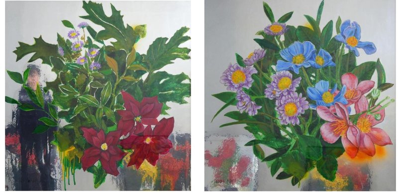 <무제>, 80x80cm, 미러지 위에 유채, 2025 <무제>, 80x80cm, 미러지 위에 유채, 2025 *재판매 및 DB 금지