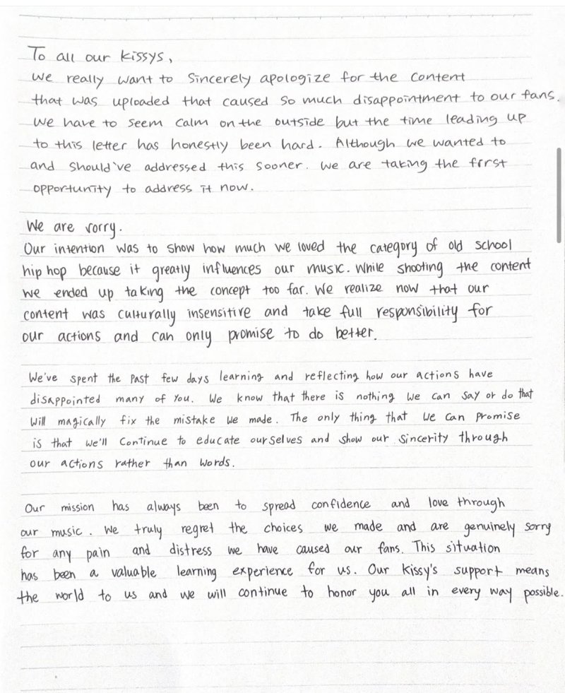 '흑인음악 기반' 키스오브라이프, 인종차별 논란에 거듭 사과