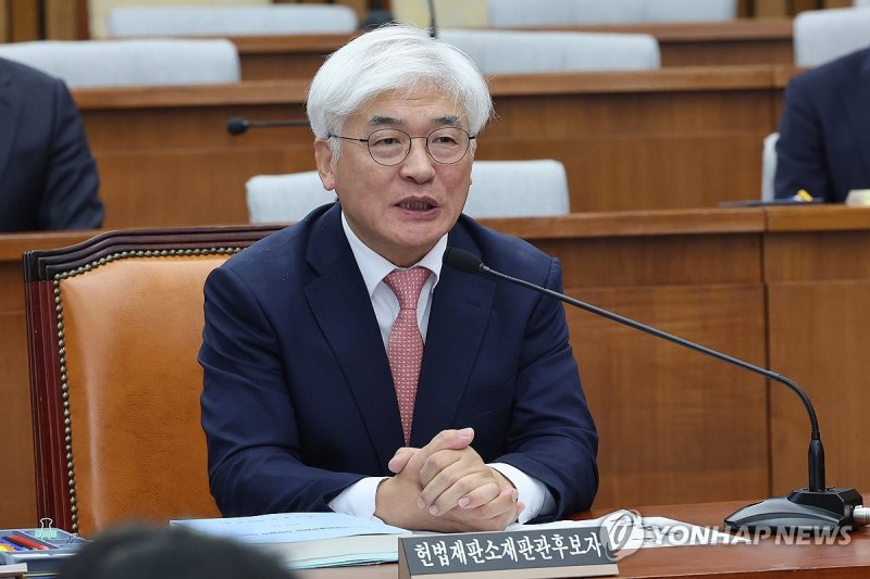 답변하는 마은혁 헌법재판관 후보자 (출처=연합뉴스)