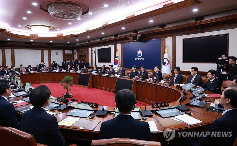 한덕수 권한대행 국무회의 주재 (출처=연합뉴스)