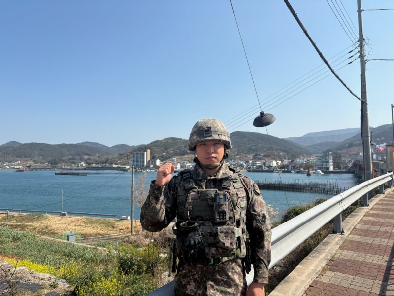 [함안=뉴시스]자랑스런 대한민국 군인, 용호여단 윤예찬 중사.(사진=39사 제공) 2025.04.08.photo@newsis.com *재판매 및 DB 금지