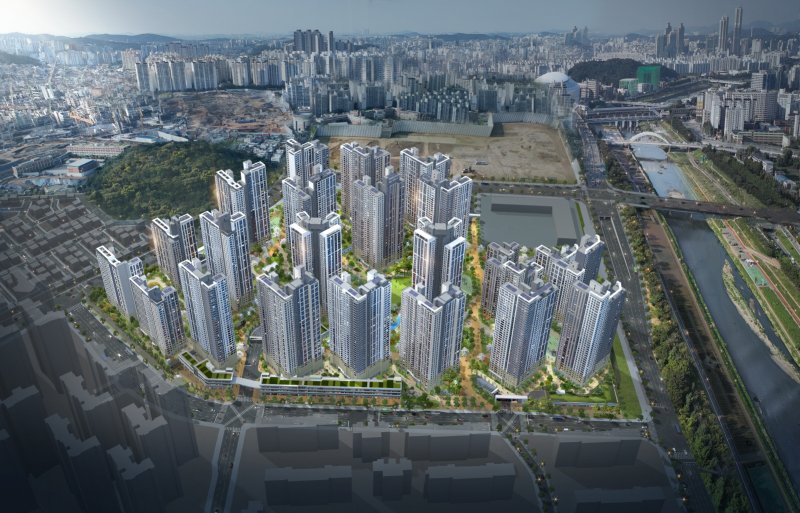 광명 철산자이 더 헤리티지 조감도.