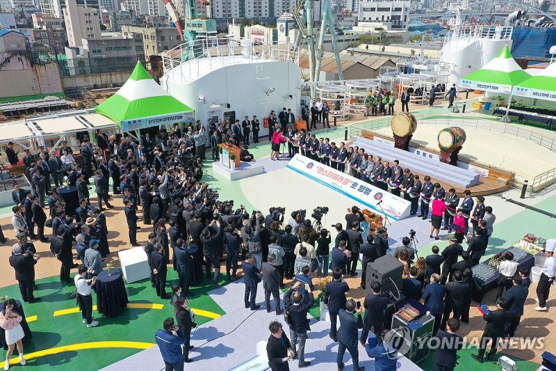 국내 첫 건조 크루즈페리 팬스타 미라클호 (출처=연합뉴스)