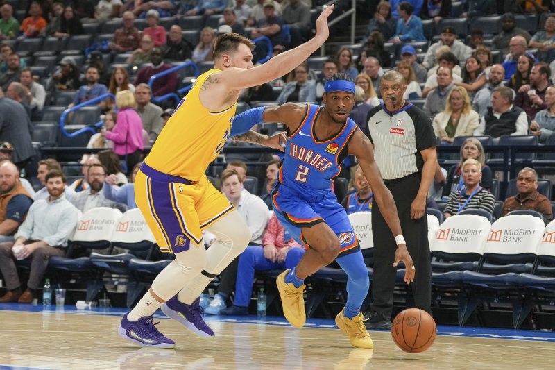 [오클라호마시티=AP/뉴시스] 미국프로농구(NBA) 오클라호마시티 선더의 셰이 길저스 알렉산더. 2025.04.08.