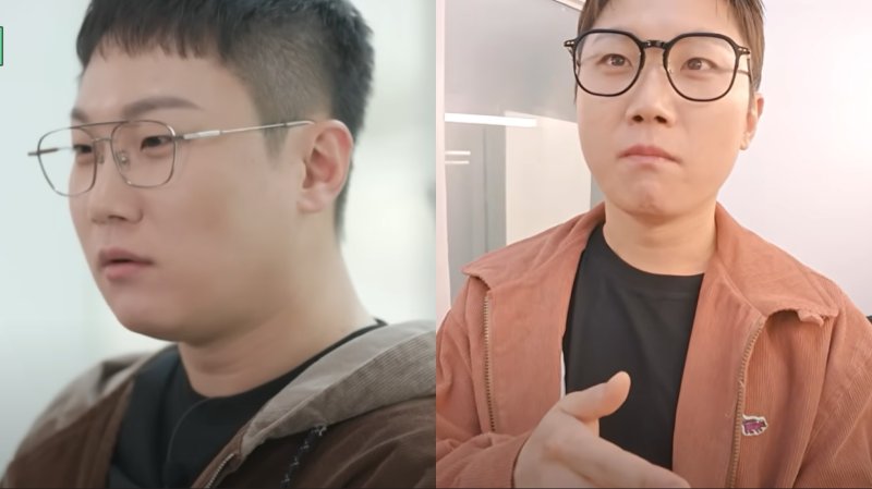 [서울=뉴시스] 지난해 5월 tvN '유퀴즈 온 더 블록'에 출연한 모습(왼쪽)과 최근 다이어트를 성공한 모습(오른쪽) (사진=tvN '유퀴즈 온더 블록', 유튜브 채널 '곽튜브' 캡처)
