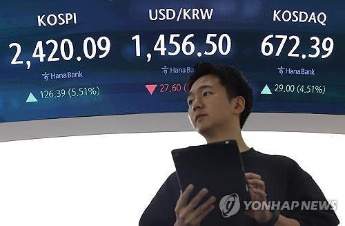 상승 시작한 증시 (출처=연합뉴스)