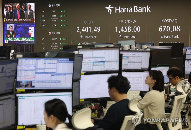 미국 관세 유예에 급등한 코스피 (출처=연합뉴스)