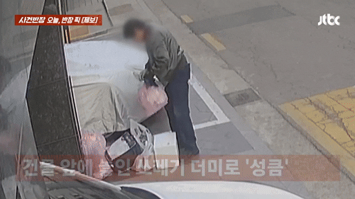건물 앞 쓰레기봉투 뜯어 내용물 '탈탈'…봉투만 쏙 챙겨간 男