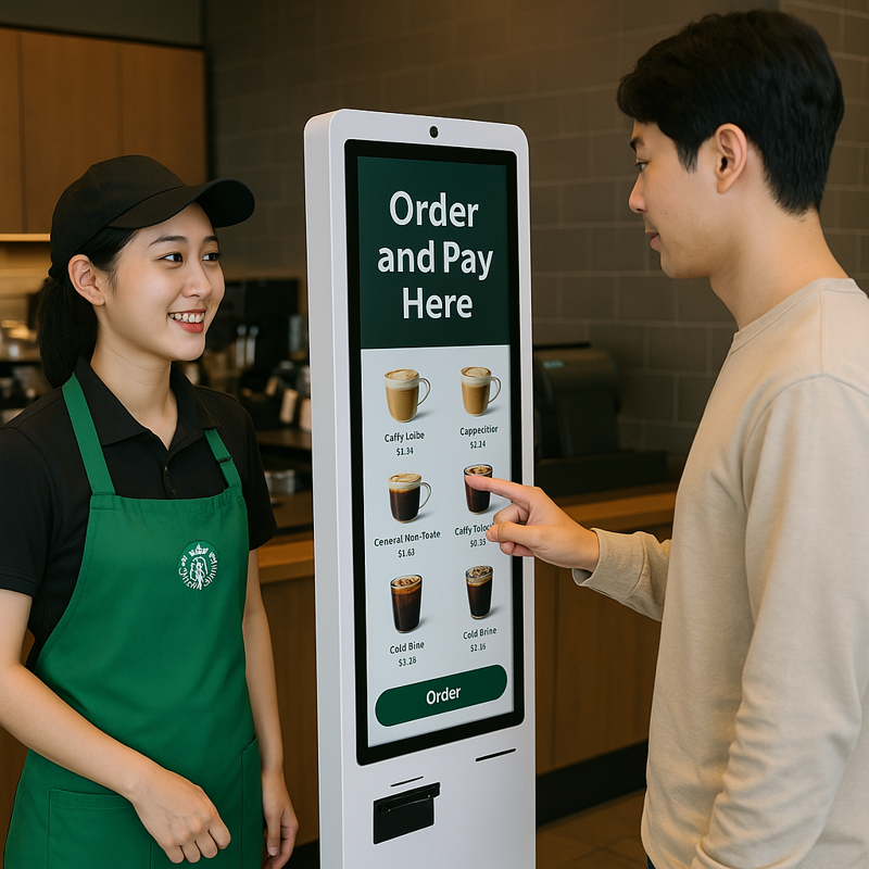 스타벅스, 전세계 최초로 명동점에 첫 키오스크 도입