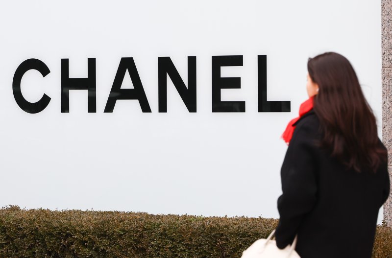 [서울=뉴시스] 황준선 기자 = 8일 서울 시내 한 샤넬 매장 앞으로 시민들이 지나고 있다. 샤넬은 이번달 가방과 지갑에 이어 쥬얼리, 화장품 등의 제품 가격을 인상할 예정이다. 2025.01.08. hwang@newsis.com