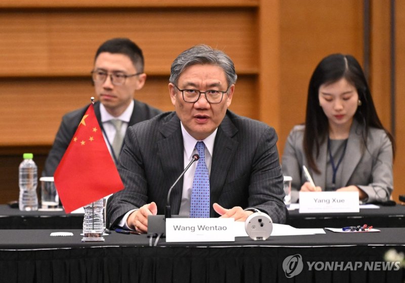 왕원타오 중국 상무부장 (출처=연합뉴스)