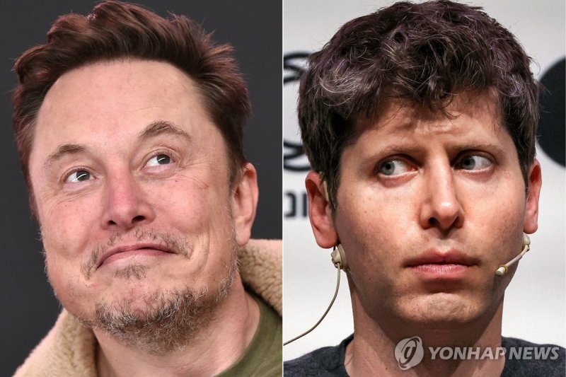 일론 머스크 테슬라 CEO와 샘 올트먼 오픈AI CEO (출처=연합뉴스)
