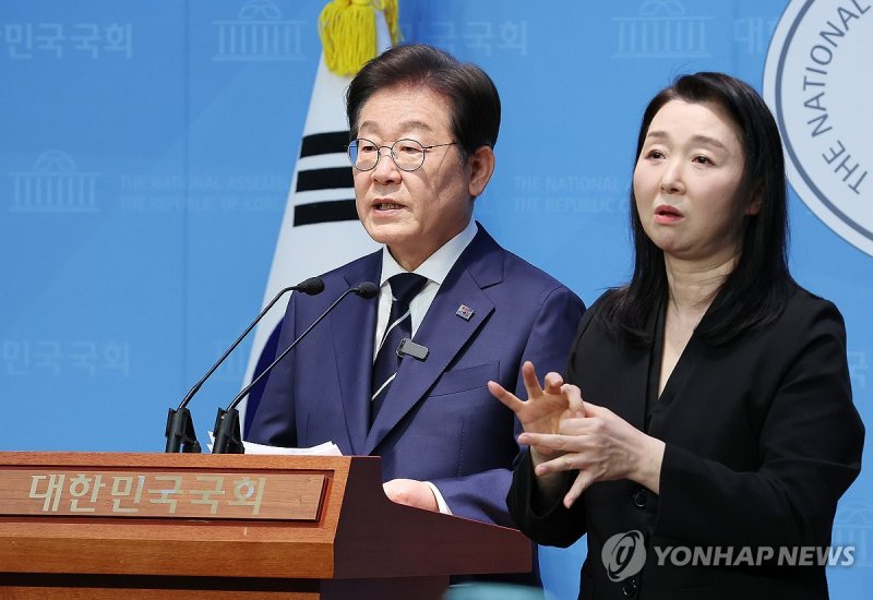 '집권 비전 발표' 하는 이재명 예비후보 (출처=연합뉴스)