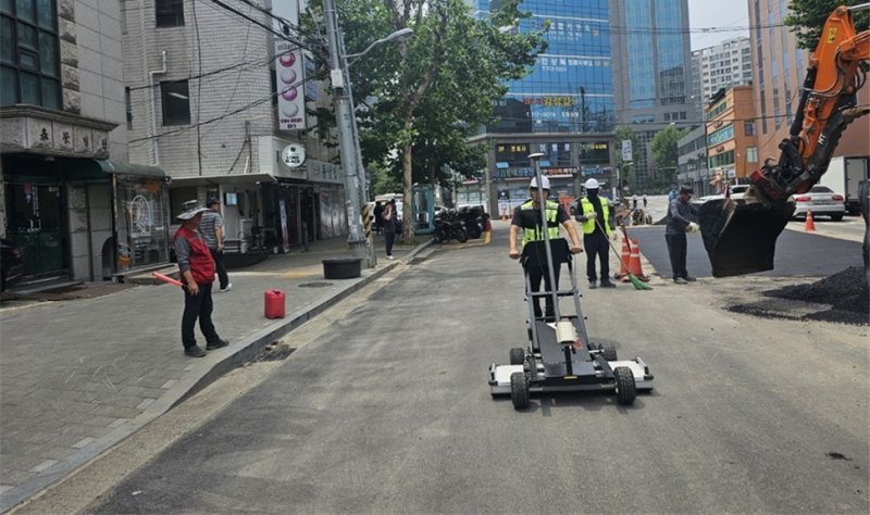 마포구가 공동탐사 작업을 진행하고 있다.(마포구 제공)