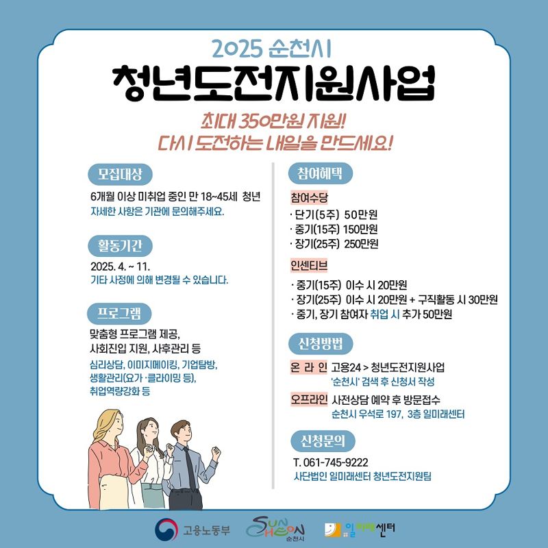순천시, 구직단념청년 사회 진입 돕는다