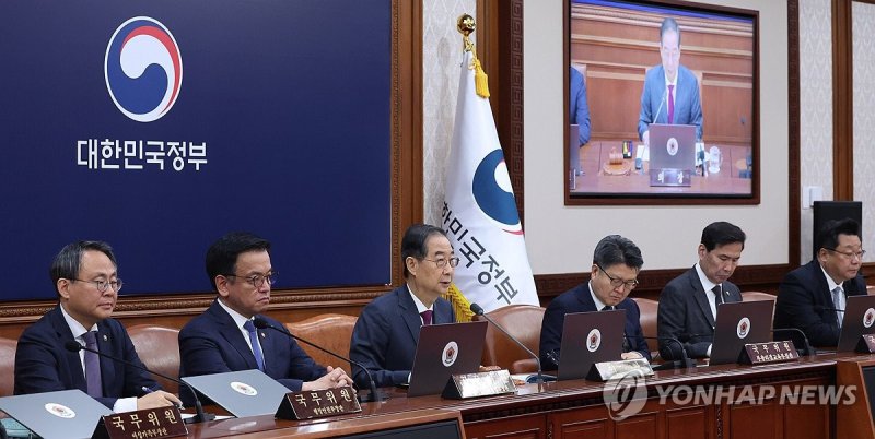 한덕수 권한대행, 국무회의 (출처=연합뉴스)