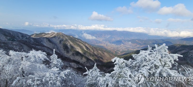 춘삼월에도 설경 펼쳐진 지리산 성삼재 (출처=연합뉴스)