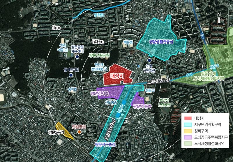 도봉구 쌍문동 81 일대 위치도. 서울시 제공