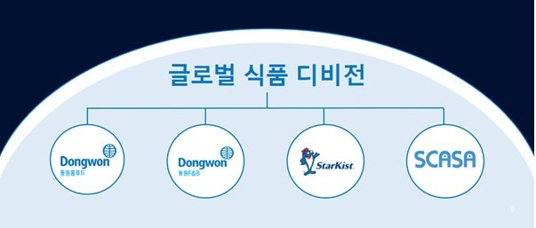 [서울=뉴시스] 동원그룹이 포괄적 주식 교환을 통해 출범시키는 '글로벌 식품 사업군'(Global Food Division). photo@newsis.com