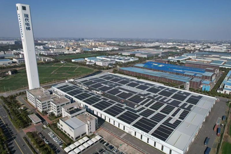 현대엘리베이터, 中 상해 스마트캠퍼스에 6MW 태양광 발전설비 구축