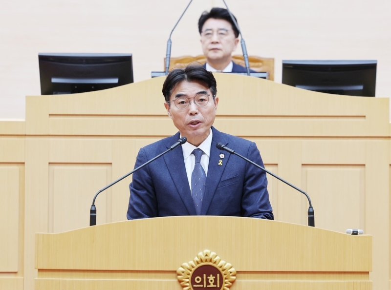 류기준 전남도의원이 5분 발언을 하고 있다. (전남도의회 제공, 재판매 및 DB 금지)