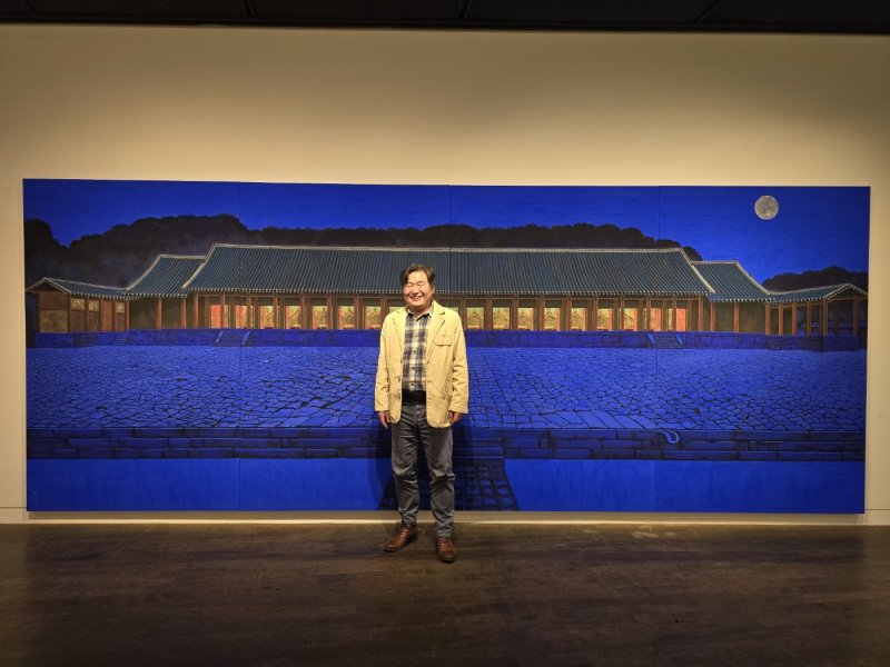 조풍류 작가 '풍류, 서울을 보다' 전시 전경. '종묘'(2020). ⓒ 뉴스1 김정한 기자