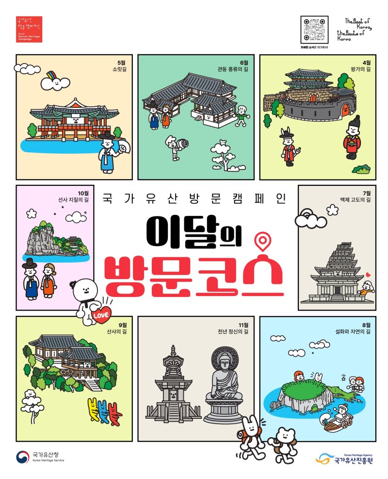 국가유산청, '이달의 방문코스' 도입.."4월엔 왕가의 길 가볼까"
