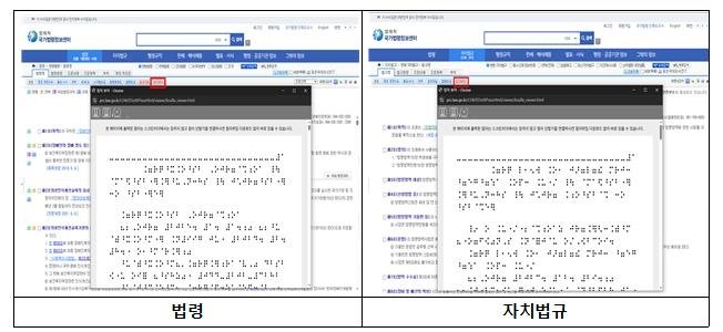 법제처, 20일부터 국가법령정보센터 전자점자서비스 개시 (출처=연합뉴스)