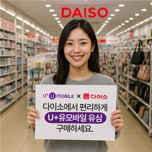 다이소 U+유모바일 전용 유심 판매 (출처=연합뉴스)