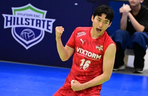 우리카드와 FA 계약을 한 김동영의 한국전력 시절 모습 (출처=연합뉴스)