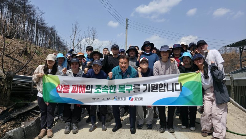 영월군 공무원들 산불 피해농가 일손돕기 (출처=연합뉴스)