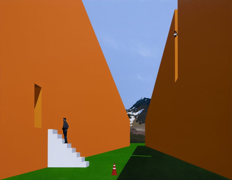 채지민_압도적인 벽, 2023, 캔버스에 유채, 91 x 116.8cm *재판매 및 DB 금지