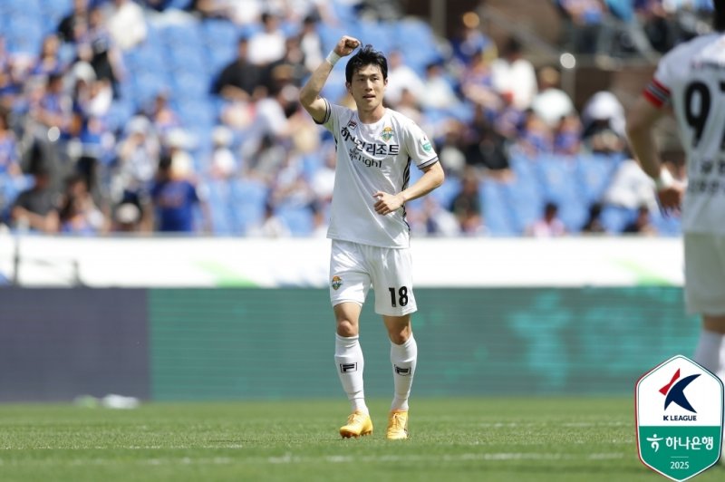 울산 상대로 선제골을 넣은 강원 김강국. (출처=연합뉴스)