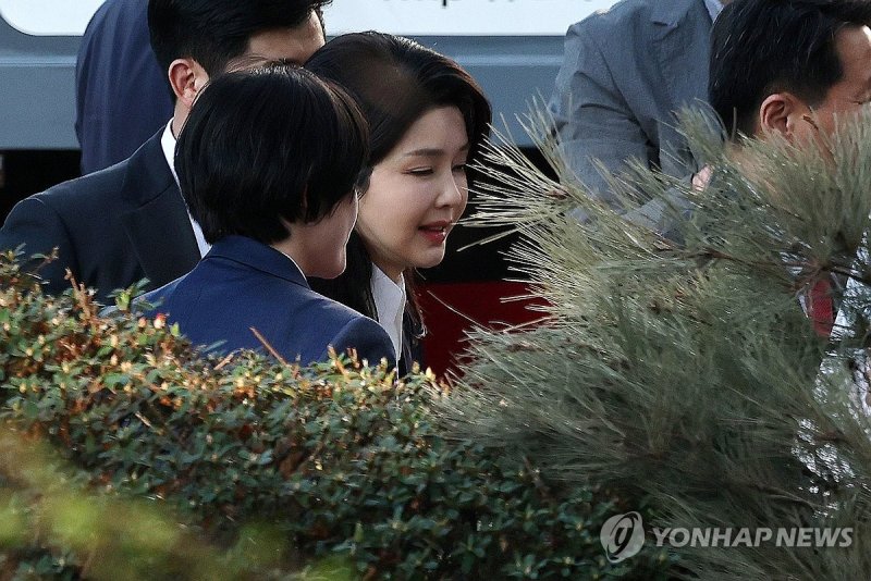 서초동 사저 도착한 김건희 여사 (출처=연합뉴스)