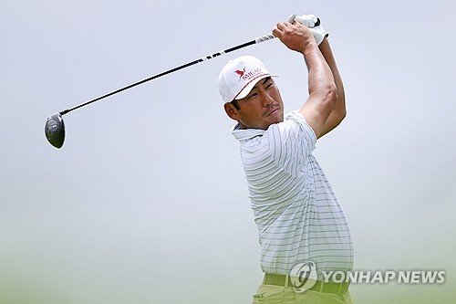 김찬의 드라이버 샷. (출처=연합뉴스)
