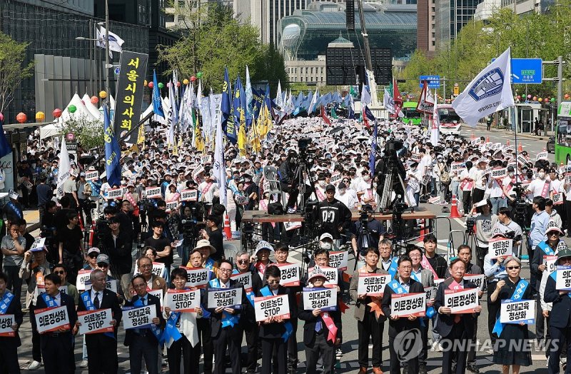 숭례문 인근에서 열린 전국의사궐기대회 (출처=연합뉴스)