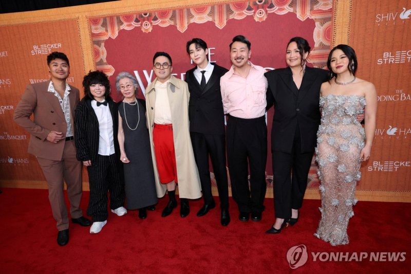 지난 14일 미국 LA에서 열린 '결혼 피로연' 시사회 (출처=연합뉴스)