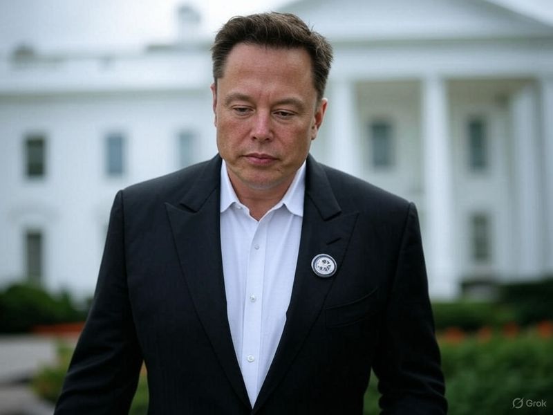 시무룩한 표정의 일론 머스크. 이미지=xAI 그록 생성