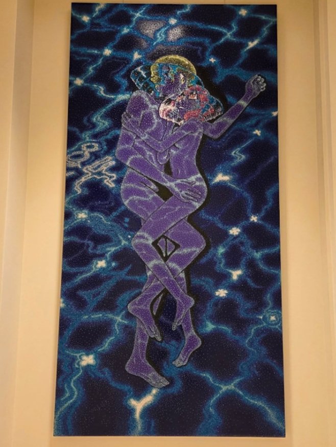 방탄소년단 진, 기안84에게 받은 거대한 큐빅 그림 선물 인증