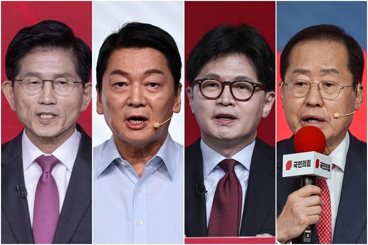 국힘, 경선 4강 김문수·안철수·한동훈·홍준표
